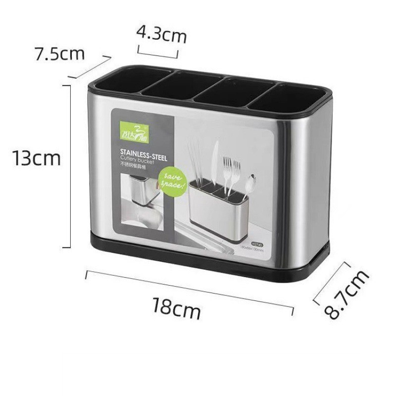 Stainless Steel Kitchen Utensil Holder, Kitchen Caddy, Utensil Organizer, Modern - Image 4