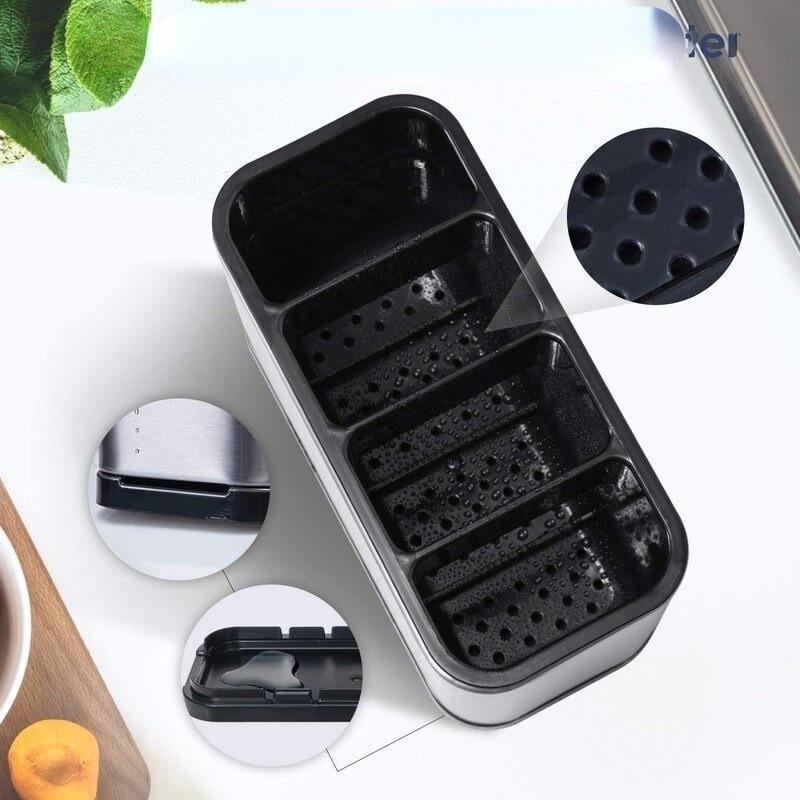 Stainless Steel Kitchen Utensil Holder, Kitchen Caddy, Utensil Organizer, Modern - Image 2