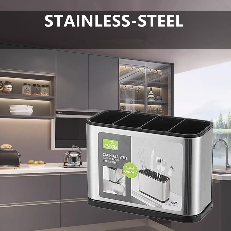 Stainless Steel Kitchen Utensil Holder, Kitchen Caddy, Utensil Organizer, Modern - Image 6